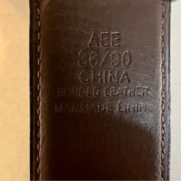 Kenneth Cole Reaction Belt Mens Brown Black Reversible Buckle Dress Size 36/90 - Picture 6 of 8